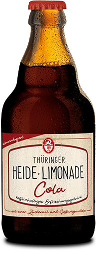 Das Bild zeigt eine Flasche der Heide Limonade Cola